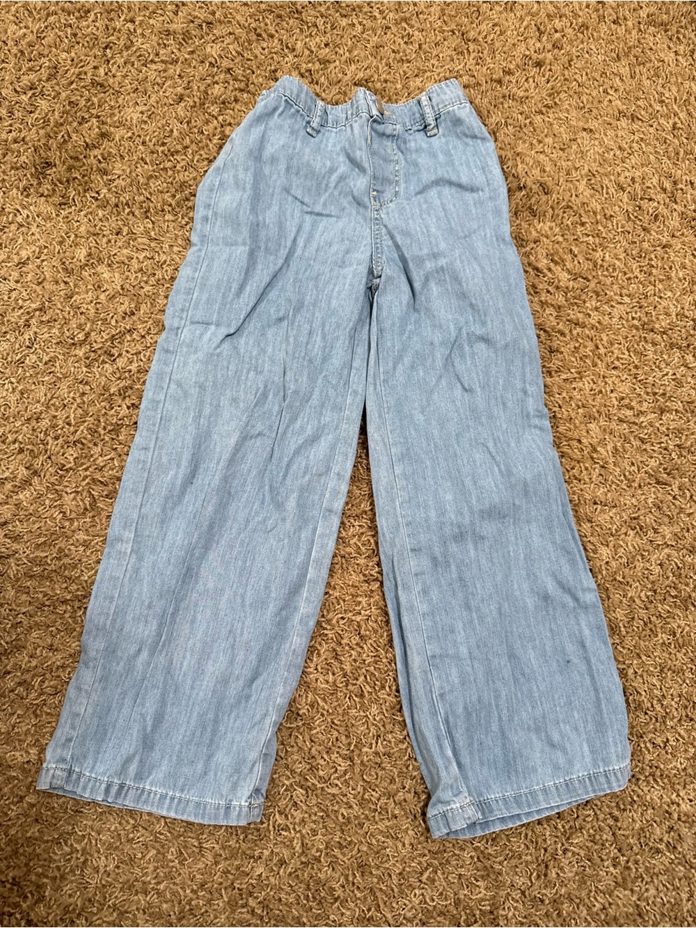 Zara Light Blue Wide-Leg Kids Jeans